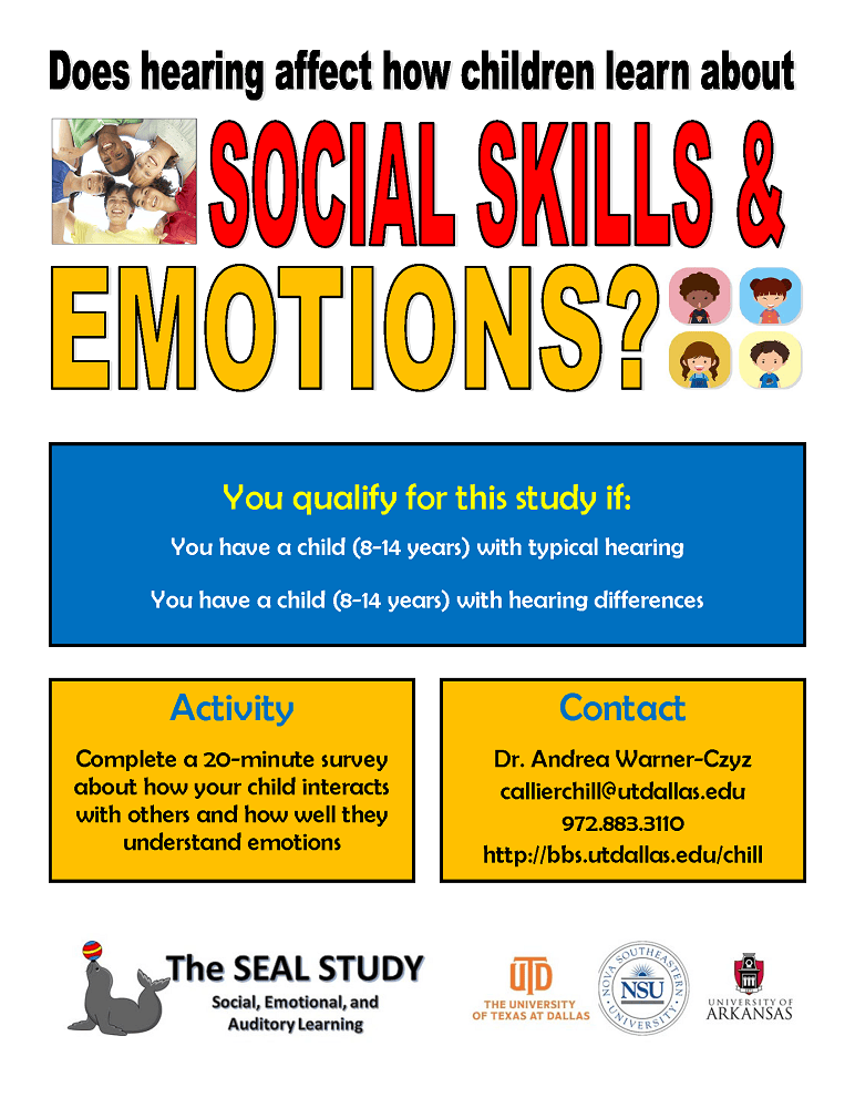 SEAL Study: Social Emotional and Auditory Learning
